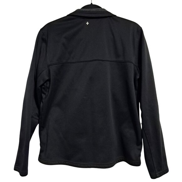 Swiss Tech Black Softshell Jacket S/CH 34-36 With Zipper Pockets & Fleece Lining - Picture 4 of 8